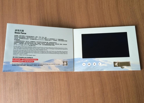 Buon prezzo 2017 Libro pubblicitario per l'automobile porta USB da 7' porta stick marchio carta video lcd con brochure stampata su misura in linea