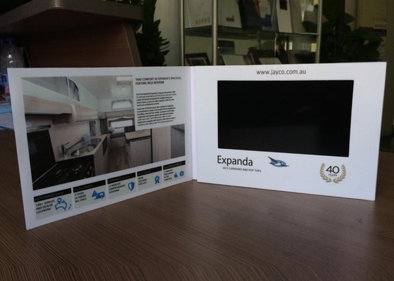 좋은 가격 아트 & 크래프트 재료 프로모션 7' TFT LCD 브로셔 재충전 가능한 비디오 브로셔 카드 사용자 지정 인쇄 디자인 온라인으로