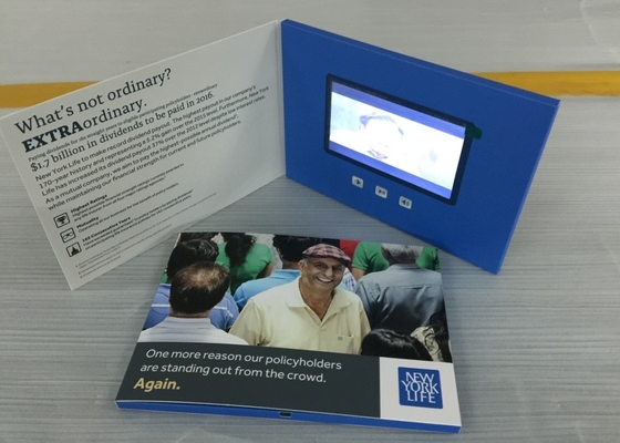 Good price 2017 promotional  5inch LCD screen video brochure business card with A5 size for marketing communications PVC050 online