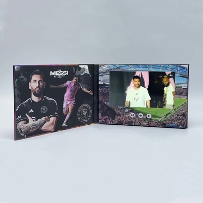Bom preço. Folheto de vídeo LCD de capa dura personalizado de 7 polegadas para artistas, músicos e influenciadores on-line