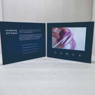 Good price Custom Branding 7Inch Soft Cover Video Brochure Premium Paper Material USB Rechargeable Ideal for Showcasing IT Platforms and Software Solutions” online