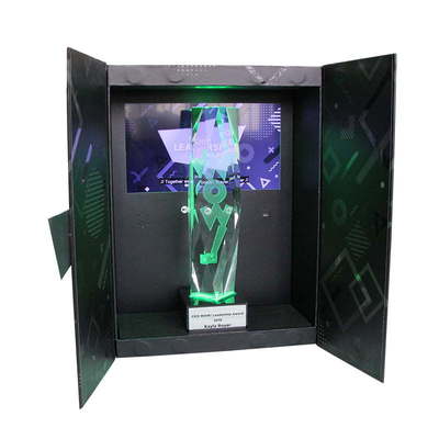 Buen precio Caja de presentación Premium con pantalla de 7 pulgadas, tapa dura de doble puerta y área de exhibición de productos en línea