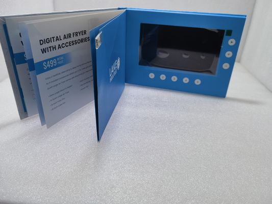 Buon prezzo 7 pollici libro video in copertina rigida personalizzato con più pagine Premium Multi-Leaf LCD Video Brochure per eventi di marketing presentazioni aziendali in linea