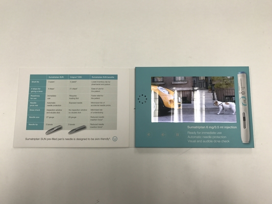 Goede prijs Custom ontwerp papier ambacht stijl en evenement lancering 7 inch lcd-scherm digitale video brochure kaart video boekje voor medische online