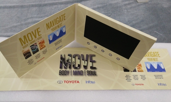 Goede prijs Custom design papier ambacht stijl en evenement lancering 7 inch lcd-scherm video brochure kaart Video boekje voor automotive online