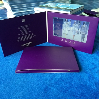 Good price Promotional paper craft Style and event launch 7inch LCD screen video brochure card Video booklet for product marketing online