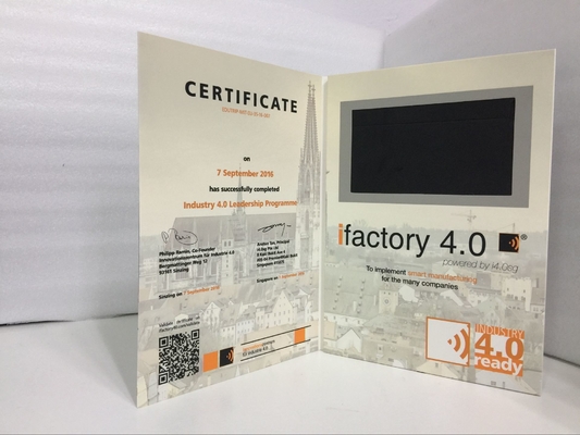 Guter Preis Individuelles Design 7'' Bildschirmgröße LCD Video Video Broschüre Video Visitenkarte Broschüre mit Video Bildschirm für jede Branche Online