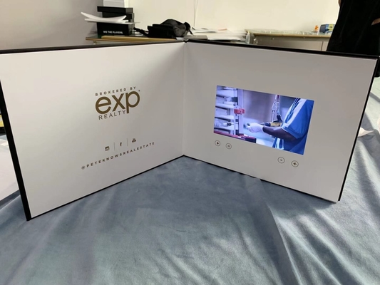 좋은 가격 하드 커버 LCD 비디오 브로셔 USB 케이블으로 비디오 업로드 쉽게 온라인으로